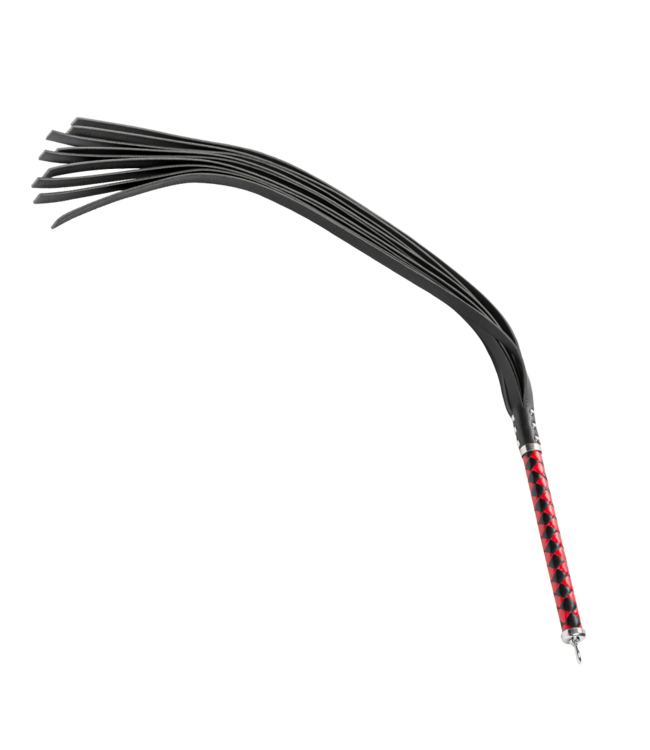 Rimba RISE - Lange Flogger (Harde Staarten) - Zwart/Rood