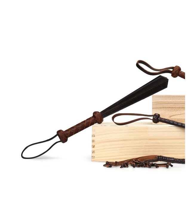 Rimba Liebe Seele - Leren Slapper - Zwart & Bruin