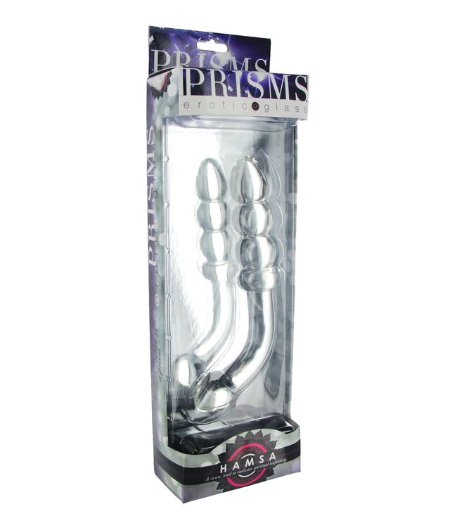 XR Brands Hamsa Glazen G-spot/P-spot Dildo