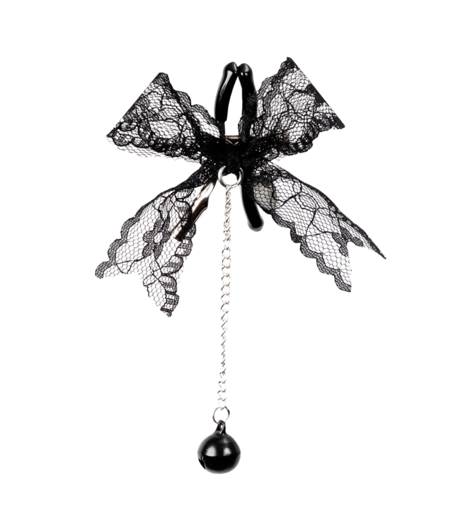 Rimba Rimba Bondage Play - Tepelklemmen met kant - Zwart