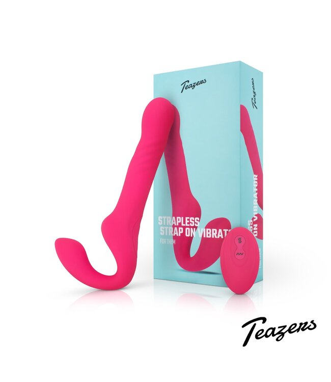 Teazers Teazers Strapless Strap On Vibrator - Roze