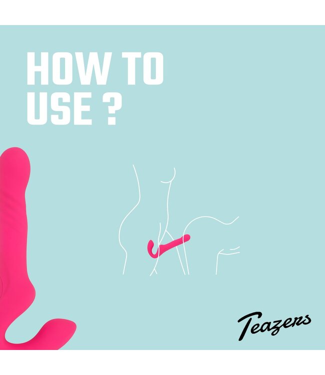 Teazers Teazers Strapless Strap On Vibrator - Roze