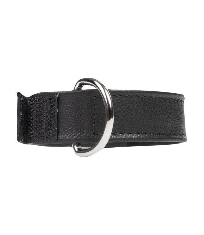 Rimba Rimba Bondage Play - Lederen Cockstrap met Klittenband - Zwart