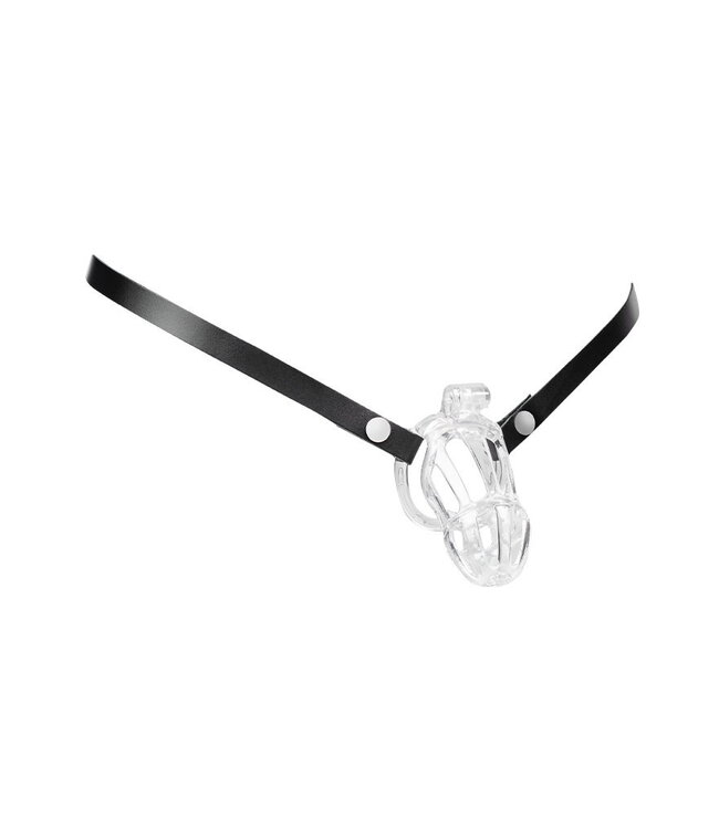 Rimba Rimba Bondage Play - Lederen Heupband Voor Peniskooien - Zwart