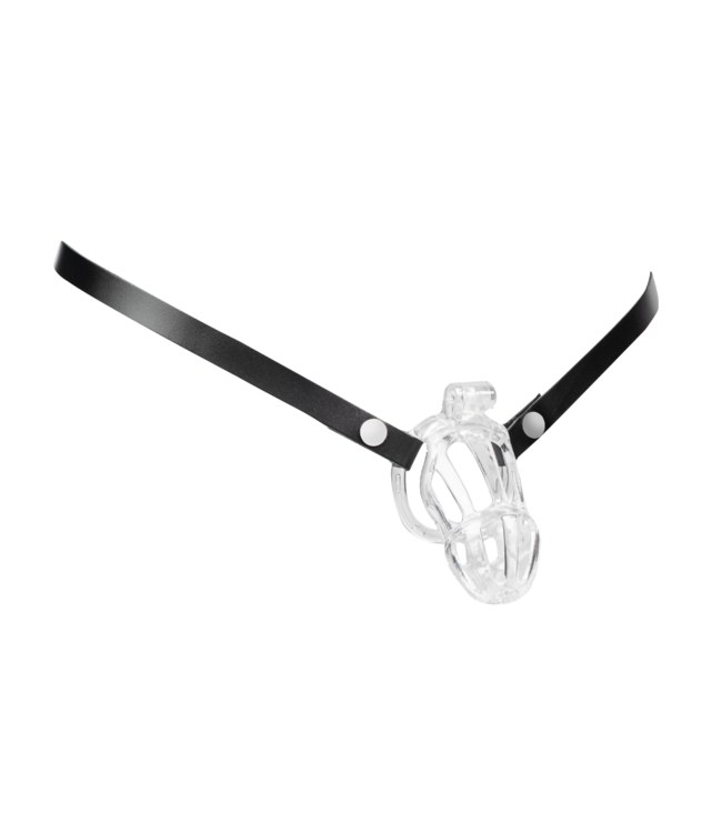 Rimba Rimba Bondage Play - Lederen Heupband Voor Peniskooien - Zwart