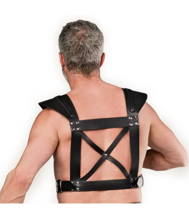 Rimba Rimba Bondage Play - Lederen Borstharnas - Zwart