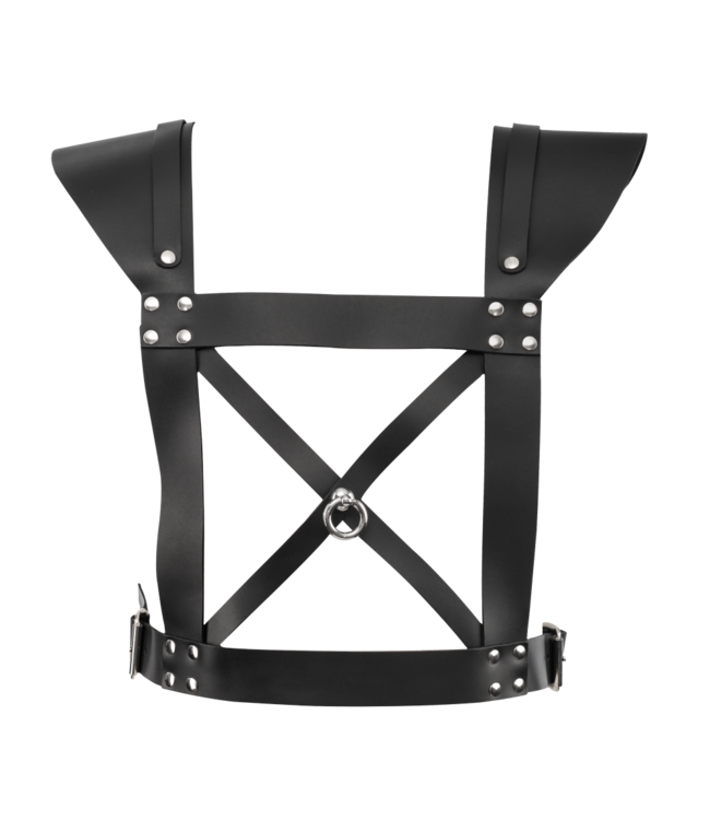 Rimba Rimba Bondage Play - Lederen Borstharnas - Zwart
