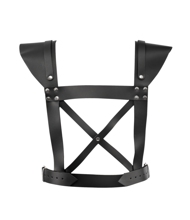 Rimba Rimba Bondage Play - Lederen Borstharnas - Zwart