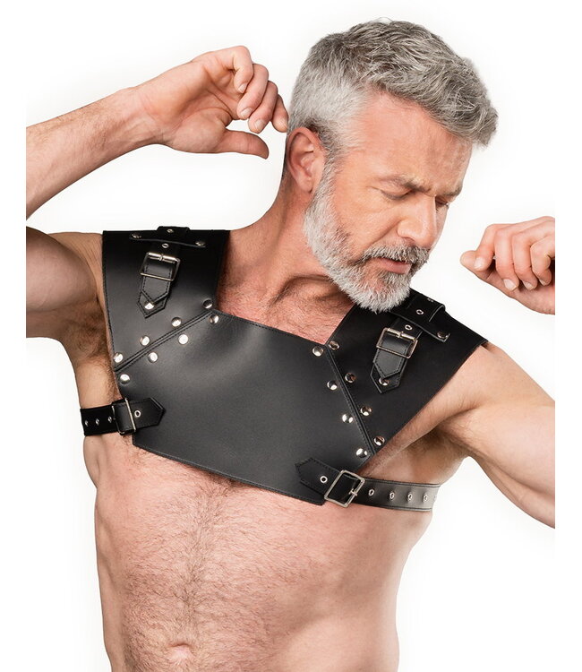 Rimba Rimba Bondage Play - Lederen Borstharnas - Zwart