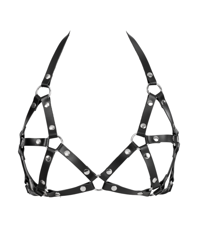 Rimba Rimba Bondage Play - Lederen Borstharnas - Zwart