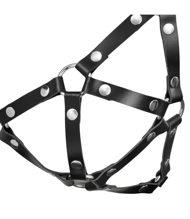 Rimba Rimba Bondage Play - Lederen Borstharnas - Zwart