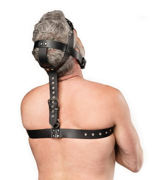 Rimba Rimba Bondage Play - Lederen Fixatieharnas - Zwart