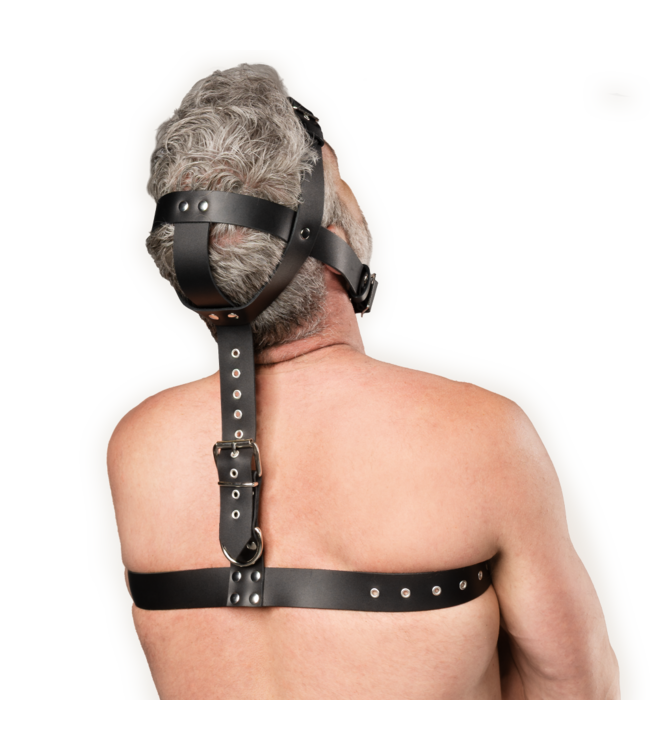 Rimba Rimba Bondage Play - Lederen Fixatieharnas - Zwart