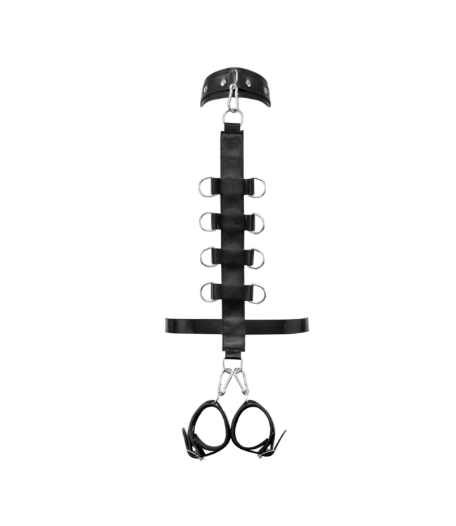 Rimba Rimba Bondage Play - Bondageset met nek- en armboeien - Zwart