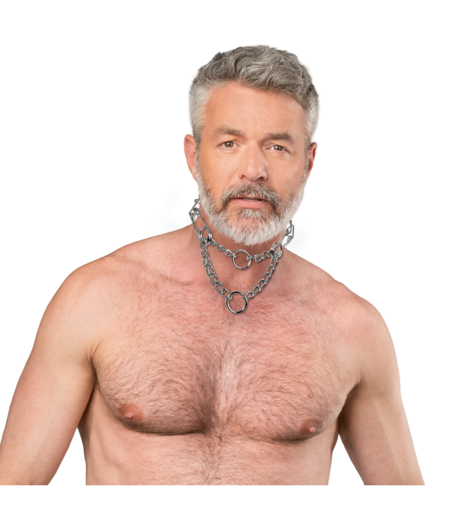 Rimba Rimba Bondage Play - Metalen halsband - Zilver