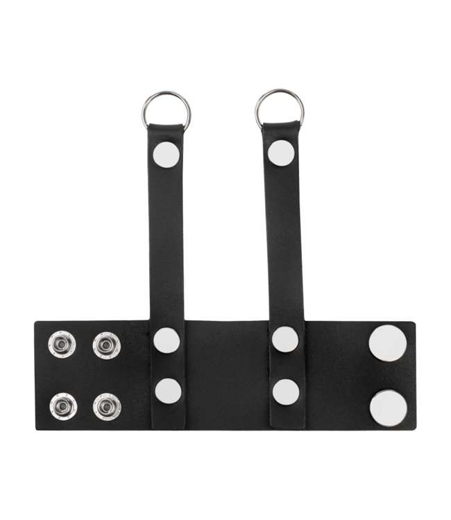 Rimba Rimba Bondage Play - Lederen ballstretcher - Zwart