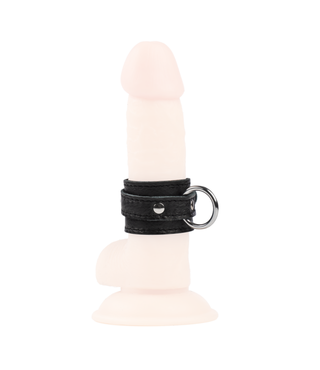 Rimba Rimba Bondage Play - Luxe lederen penisboei - Zwart