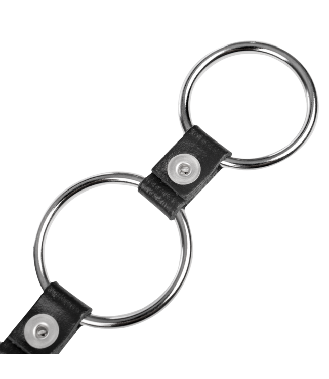 Rimba Rimba Bondage Play - Triple Cockring Metaal - Zwart