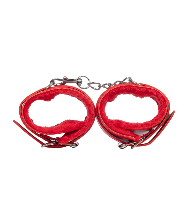 Rimba TieMeUp - Handboeien van zacht bont - Rood