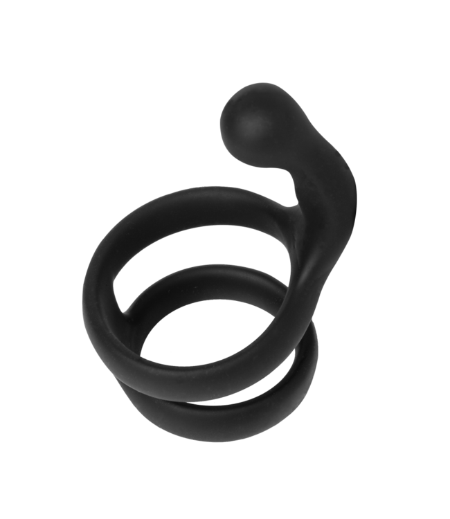 Rimba Rimba Bondage Play - Siliconen Cockring - Zwart
