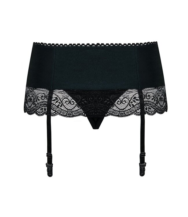 Obsessive Obsessive - Miamor Jarretel Gordel Met String - Zwart