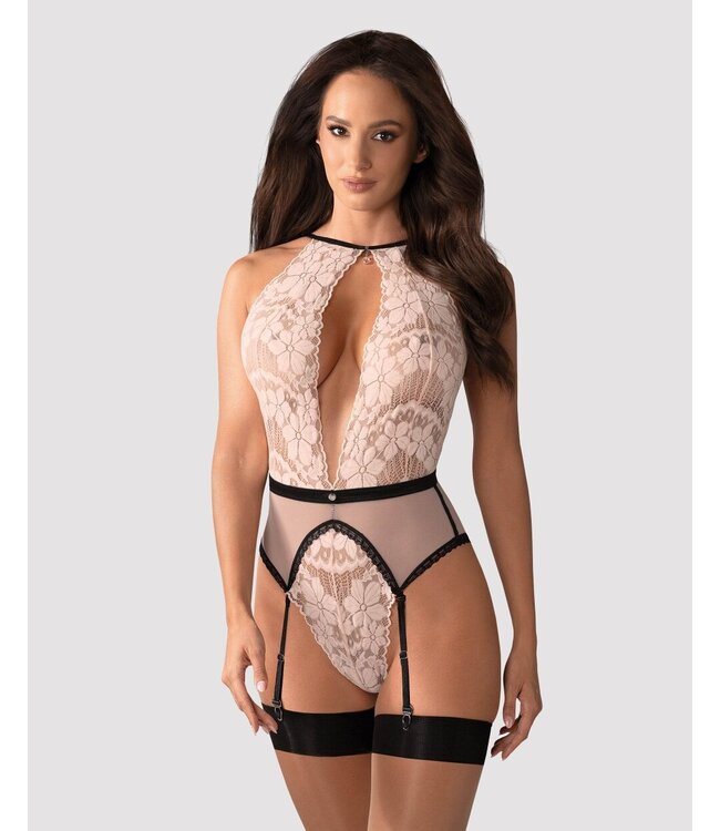 Obsessive Obsessive - Lilines Jarretel Body - Roze