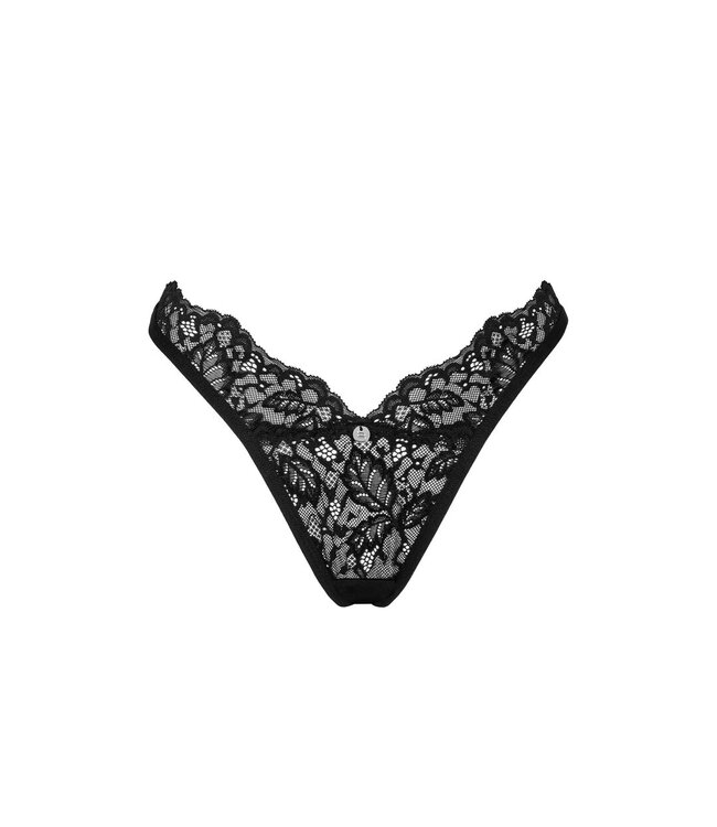 Obsessive Obsessive - Bellastia Kanten String - Zwart