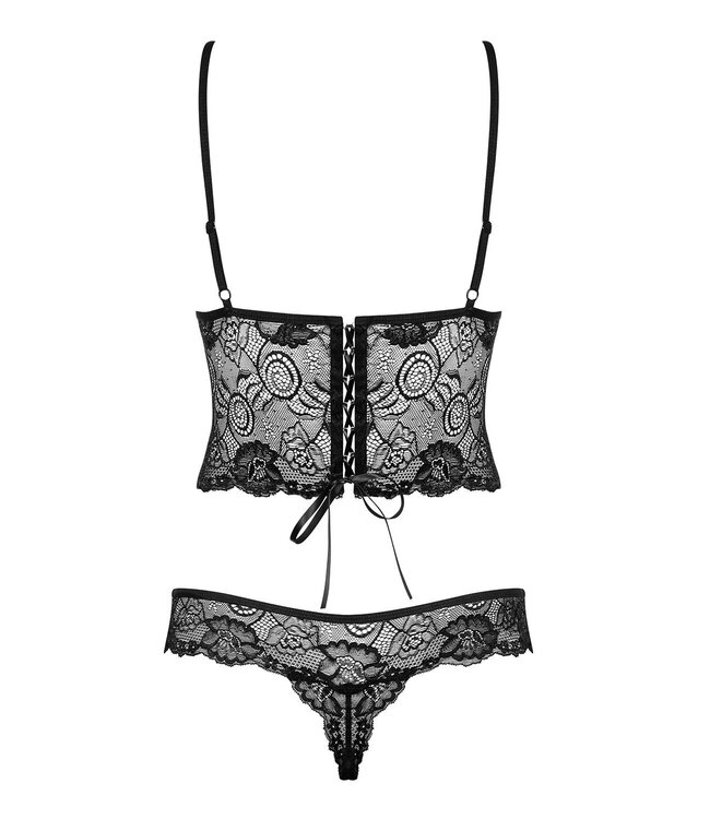 Obsessive Obsessive - Alluria Kanten Body - Zwart