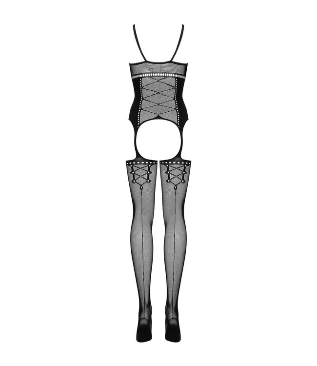 Obsessive Obsessive - Jarretel Catsuit Met Body Design