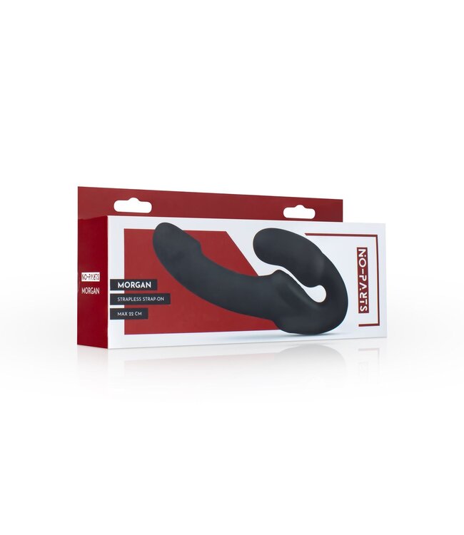 No-Parts No-Parts - Morgan Strapless Strapon Dildo 22 cm - Zwart