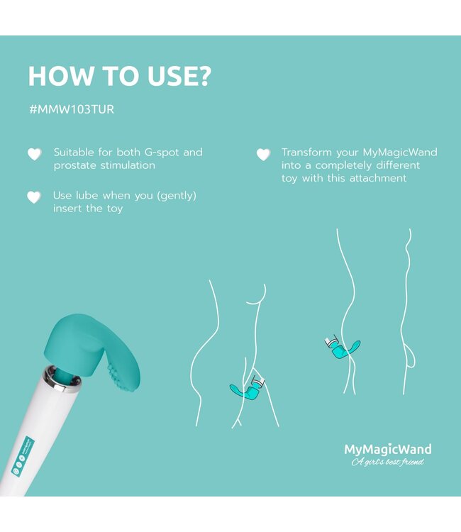 MyMagicWand MyMagicWand G-Spot/Prostaat Opzetstuk - Turquoise