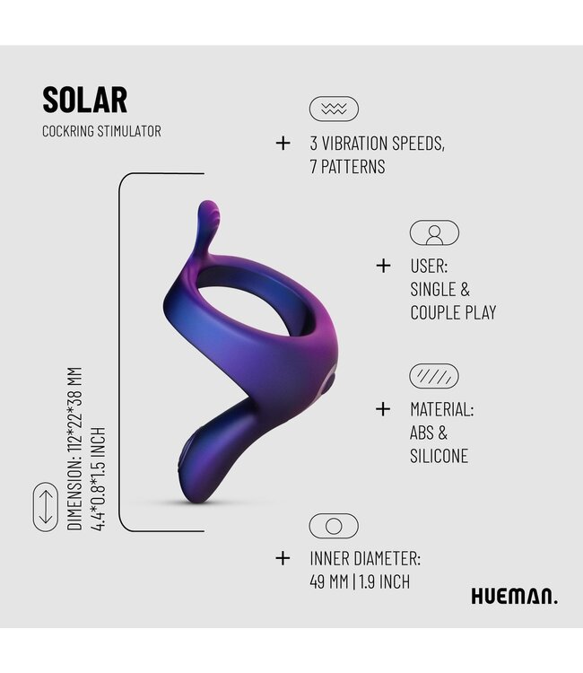 Hueman Hueman - Vibrerende Strap-on Cockring