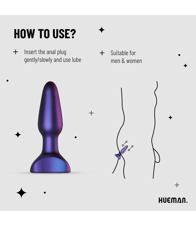 Hueman Hueman - Space Force Vibrerende en Stotende Buttplug