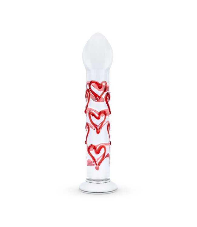 Gildo Gildo - Glazen G-spot/Prostaat Dildo Met Hartjes No.30