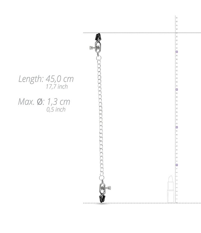 Easytoys Fetish Collection Easytoys Fetish - Grote Tepelklemmen Met Ketting