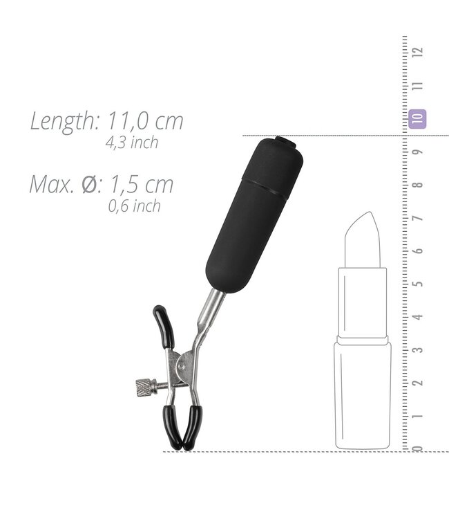 Easytoys Fetish Collection Easytoys Fetish - Verstelbare Tepelklemmen Met Bullet Vibrator
