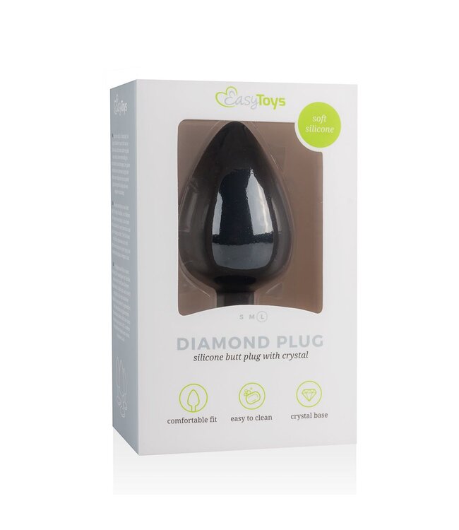 Easytoys Anal Collection Diamond Plug Groot - Zwart