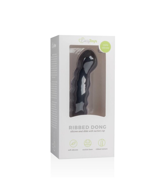 Easytoys Anal Collection Siliconen dildo met zuignap - zwart