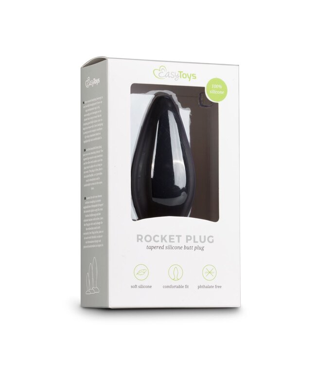 Easytoys Anal Collection Grote Zwarte Siliconen Buttplug