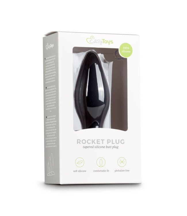 Easytoys Anal Collection Medium Zwarte Siliconen Buttplug