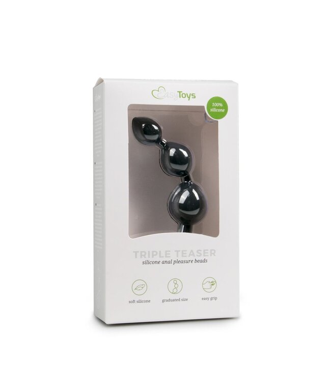 Easytoys Anal Collection Siliconen anale kralen dildo - zwart