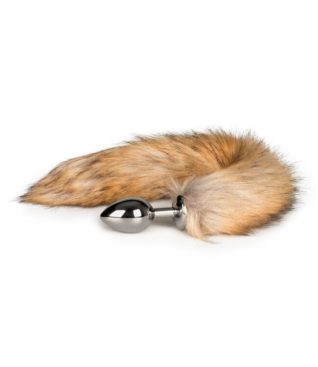 Easytoys Fetish Collection Easytoys Fetish - Medium Zilvere buttplug - Bruine vossenstaart