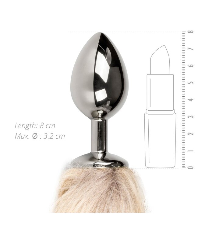 Easytoys Fetish Collection Easytoys Fetish - Medium Zilvere buttplug - Bruine vossenstaart