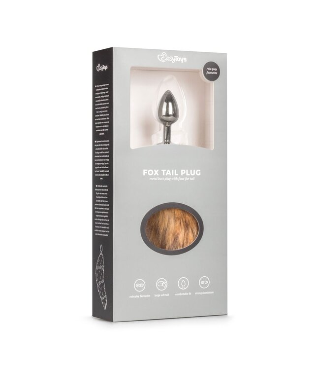 Easytoys Fetish Collection Easytoys Fetish - Buttplug Zilver – Beige Vossenstaart