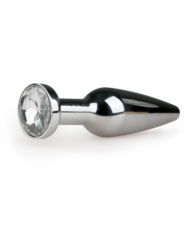 Easytoys Anal Collection Metalen Buttplug met Diamant Zilver - L