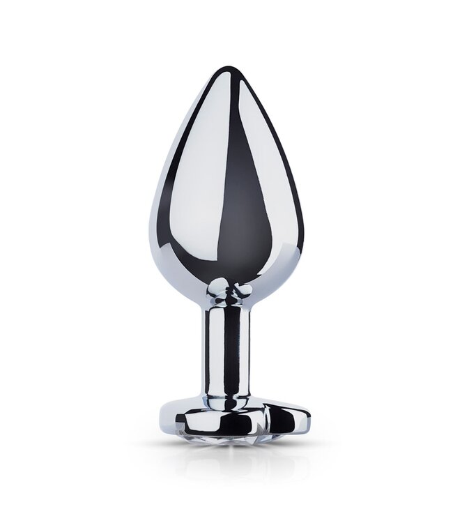Easytoys Anal Collection Metalen buttplug met hartje - zilverkleurig