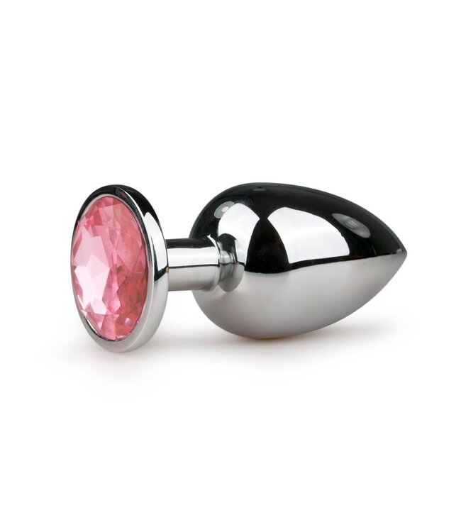 Easytoys Anal Collection Metalen buttplug Zilver/Roze - L