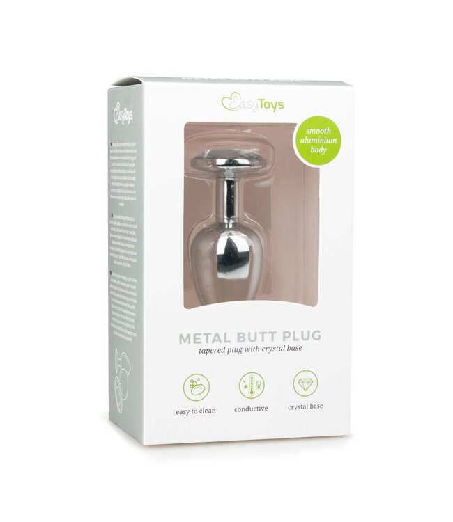 Easytoys Anal Collection Metalen Buttplug met Zilveren Diamant - S