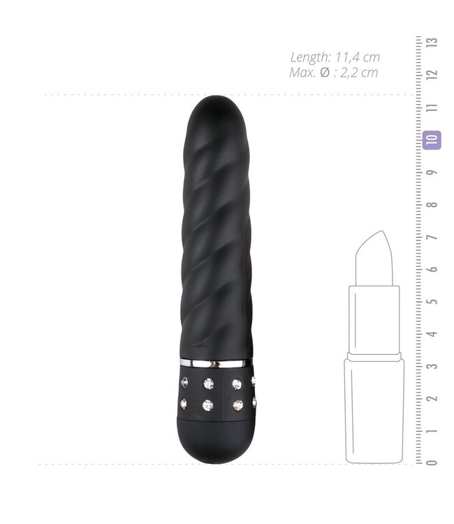 Easytoys Mini Vibe Collection Easytoys Mini Vibrator Gedraaid - Zwart