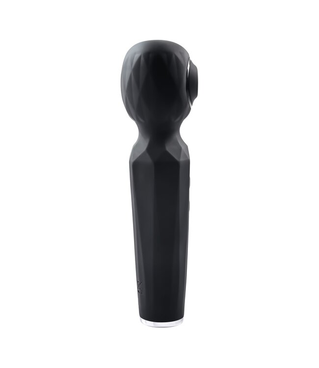 Evolved Evolved - Rainbow Sucker Wand Vibrator - Zwart